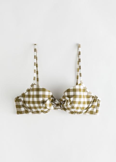 Gingham Padded Bikini Top