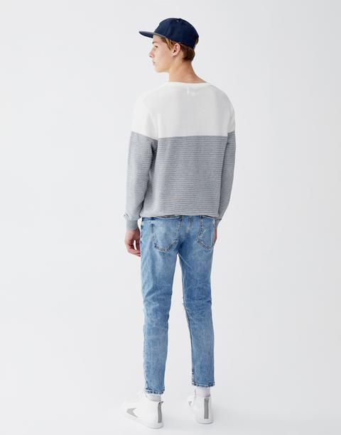 Jeans Slim Comfort Fit Con Rotos