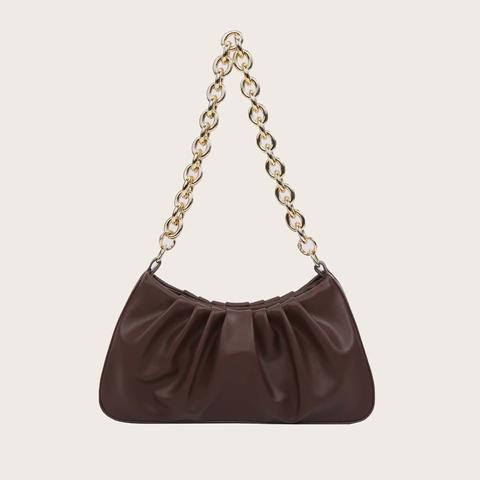 Simple Chain Ruched Bag