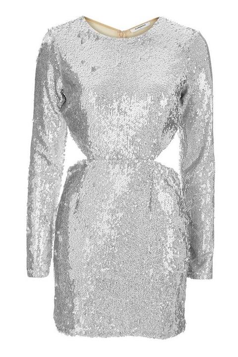 Womens **silver Sequin Dress By Glamorous - Silver, Silver