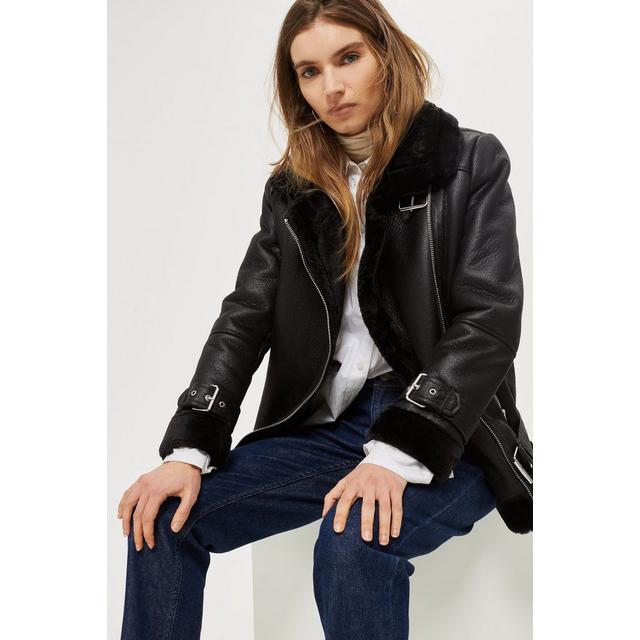 topshop biker coat