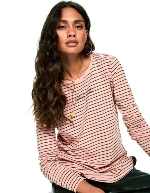 Camiseta Rosa Rayas De Manga Larga De Maison Scotch | Buylevard