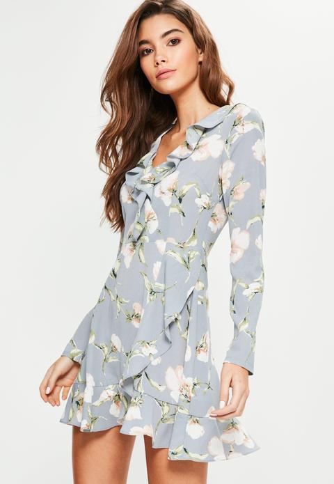 missguided floral tea dress