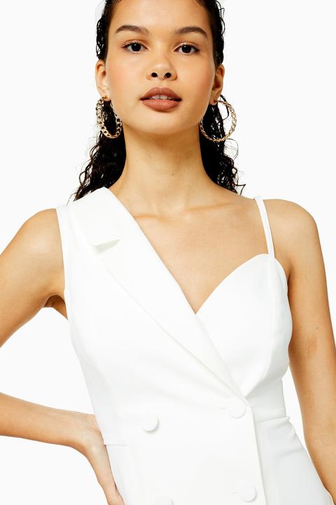topshop white tuxedo dress
