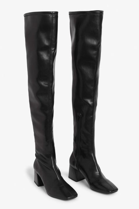 Thigh-high Boots - Black