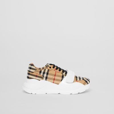 Sneakers En Coton Vintage Check (beige D'archive) | Site Officiel Burberry®