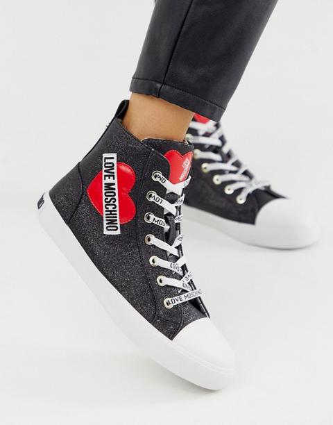 moschino high top trainers