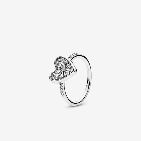 Pandora Heart Of Winter Ring - Sterling Silver / Clear