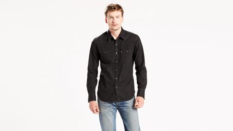 levi's barstow western shirt grey