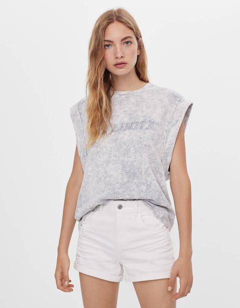 Short En Jean À Revers