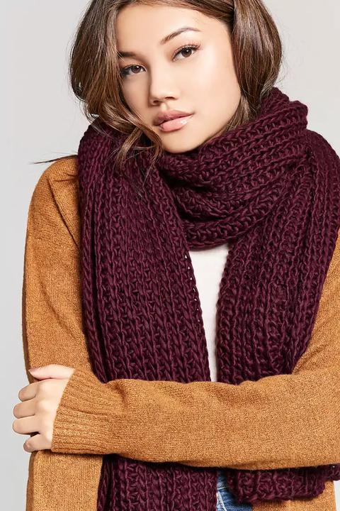 Chunky Ribbed Oblong Scarf