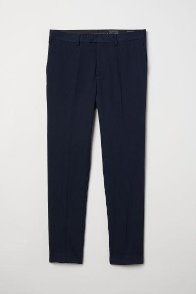 H & M - Suit Trousers Skinny Fit - Blue