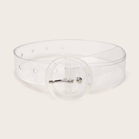 Transparent Round Buckle Belt