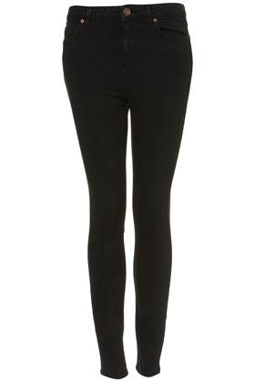 Moto Worn Black High Waist Jamie Jeans