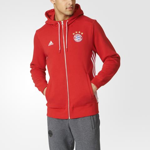 Felpa Con Cappuccio 3-stripes Fc Bayern München - Rosso Adidas | Adidas Italia