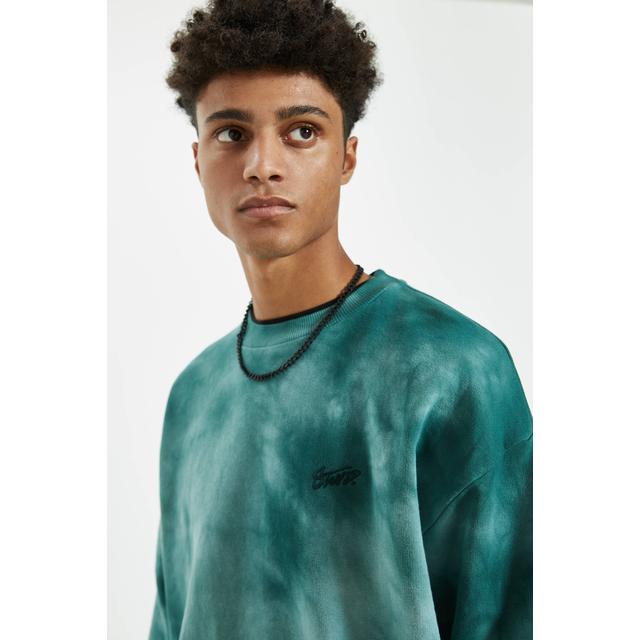 Sudadera Verde Tie dye Logo from Pull and Bear on 21 Buttons