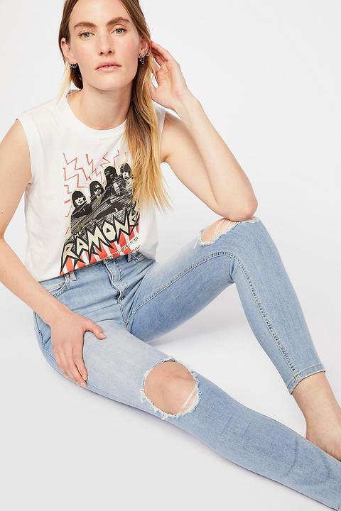 High-rise Busted Skinny Jeans