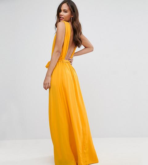 Vestido Largo Espalda Escotada De John Zack Tall