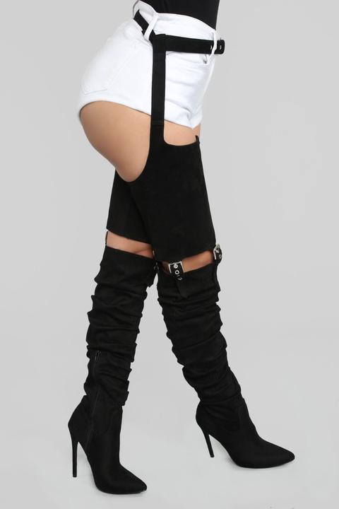 Keep Trying Heeled Boot - Black from 