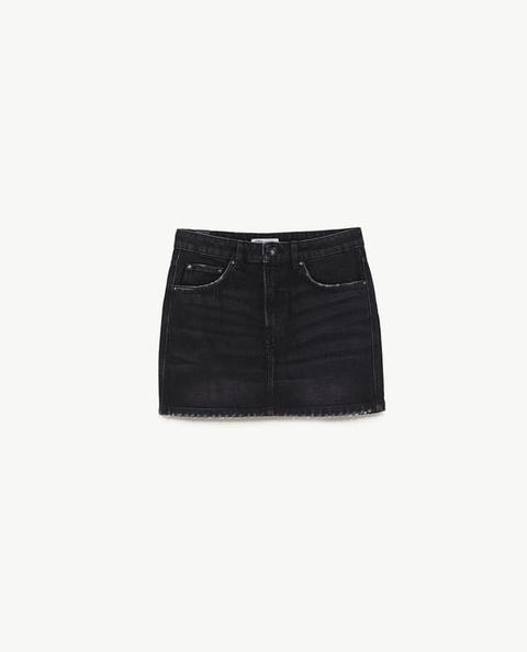 Mid Rise Basic Denim Mini Skirt