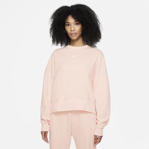 Sweat-shirt Ras-du-cou Oversize En Tissu Fleece Nike Sportswear Collection Essentials Pour Femme - Orange