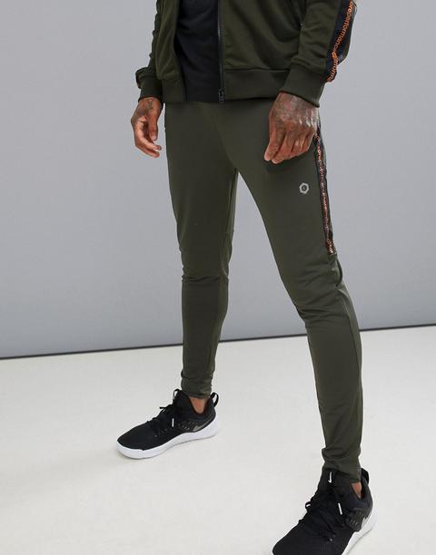 Jack & Jones Core - Pantaloni Della Tuta Performanti Con Fettuccia Laterale - Verde