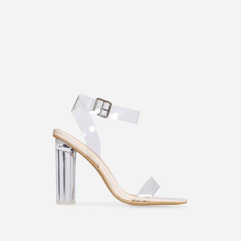 ariana strappy sandal in clear perspex