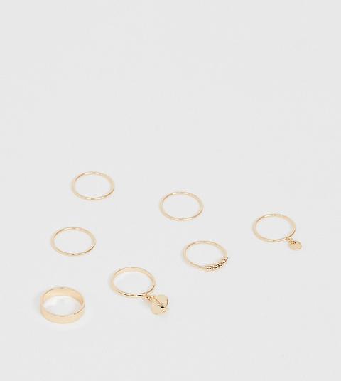 Pack De 7 Anillos Dorados De Monki