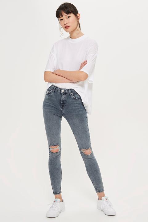 gray ripped jeans womens