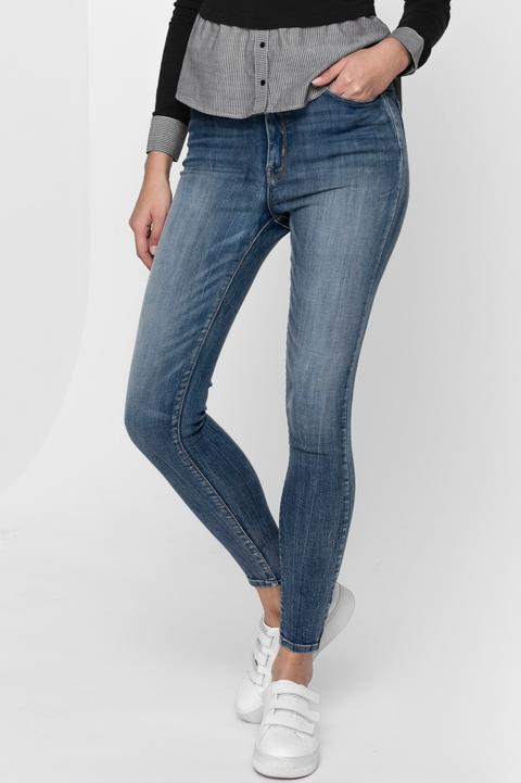 Jeans Skinny Vita Alta Blu