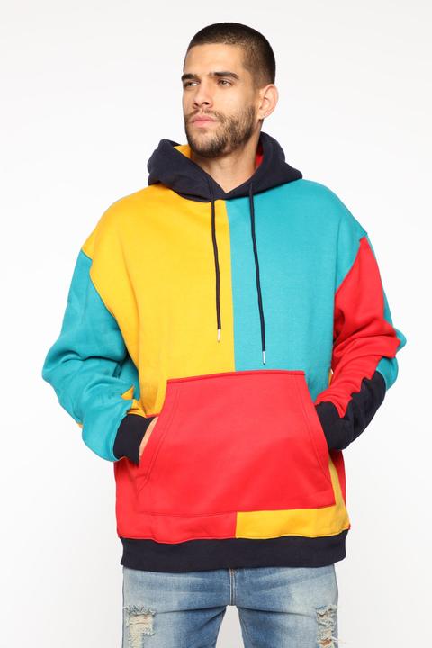 multi colored hoodie