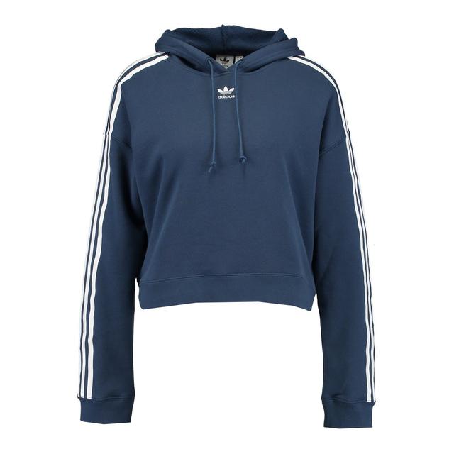 adidas cropped hoodie mineral blue