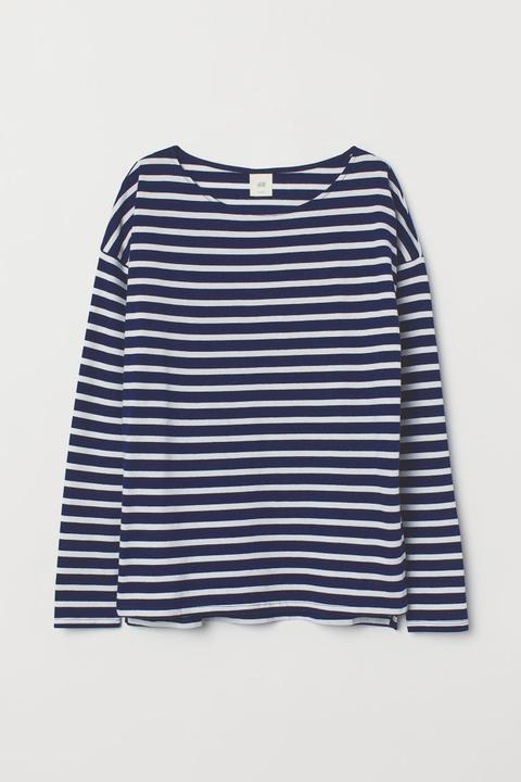 Gestreiftes Shirt - Blue - Damen