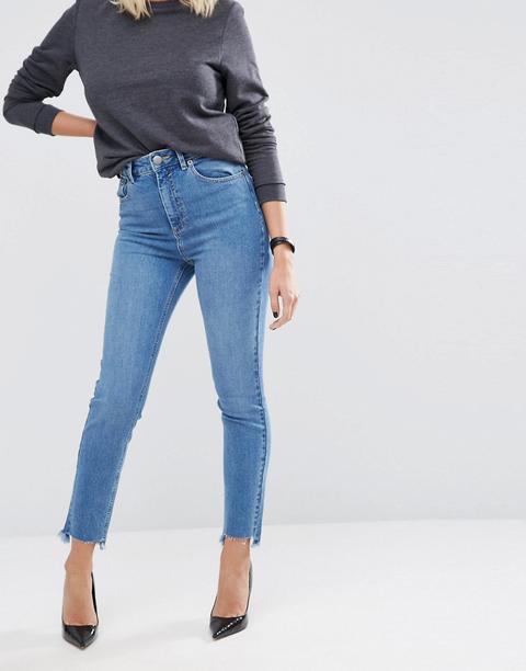 Asos - Farleigh - Schmale Mom-jeans In Hübscher