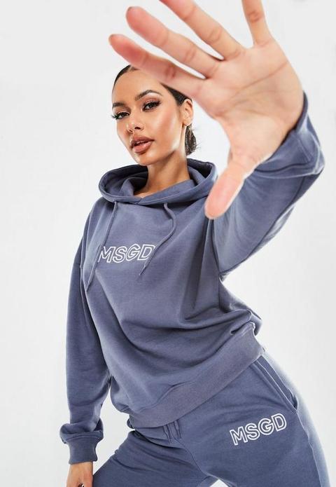 Grey Msgd Ski Oversized Hoodie, Grey