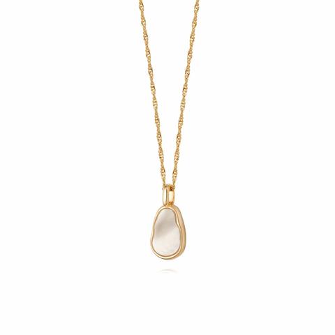 Isla Mother Of Pearl Necklace 18ct Gold Plate