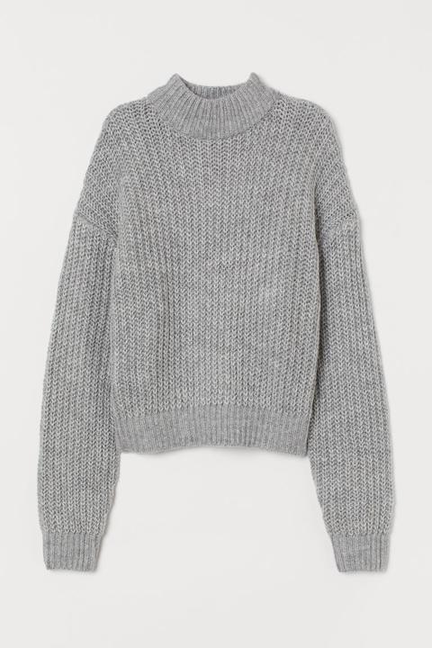 H & M - Pullover A Lupetto - Grigio