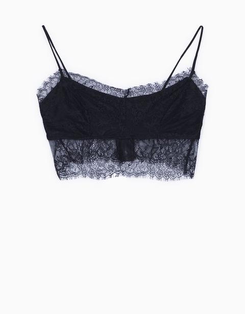 Bralette Encaje Cremallera