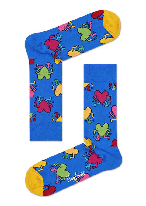 Keith Haring Running Heart Sock