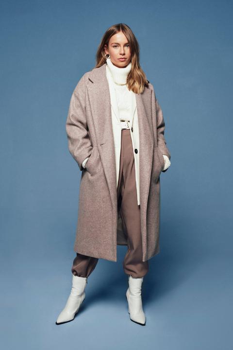 Womens Stone Big Borg Coat Stone, Stone from Topshop on 21 Buttons Womens Stone Big Borg Coat Stone, Stone from Topshop on 21 Buttons