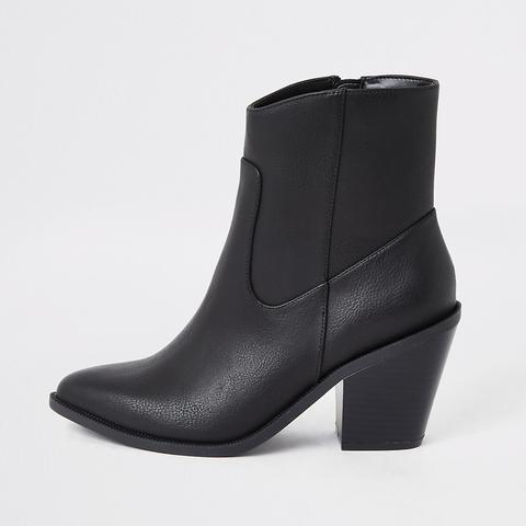 Black Western Ankle Boots