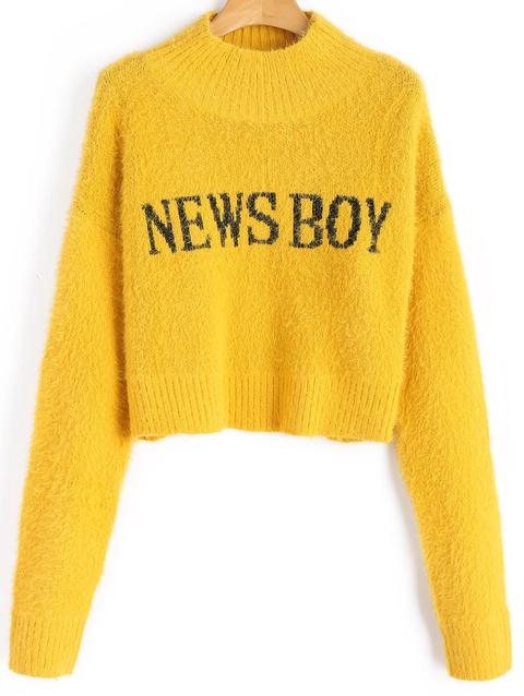 Maglione A Girocollo Con Grafica News Boy