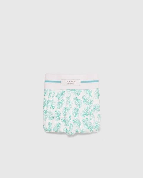 Boxer Estampado Hojas