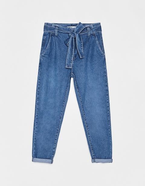 Jeans Paper Bag High Waist