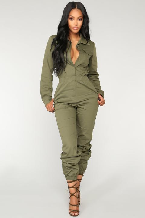 olive jumpsuit