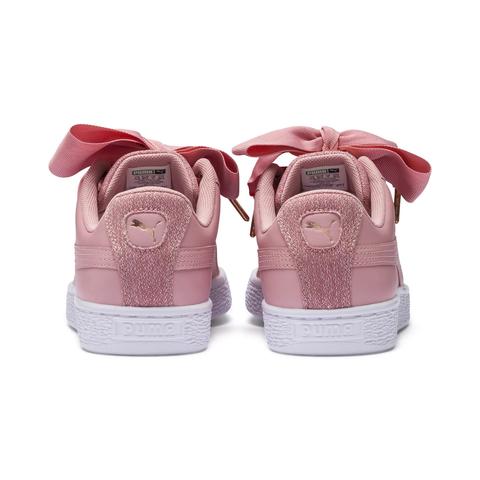 puma basket heart patent pink