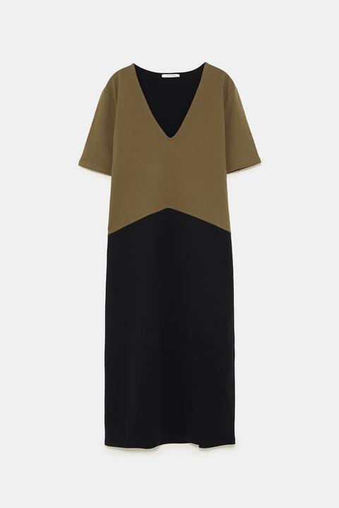 zara block color dress