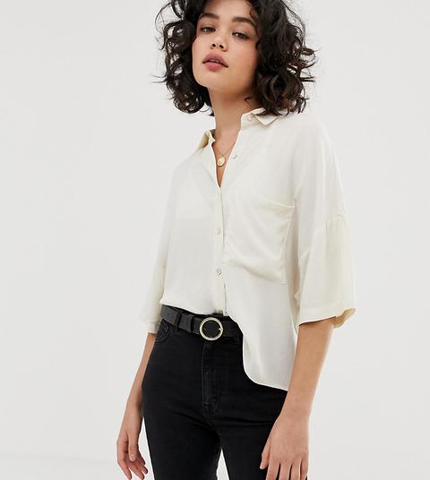 Pull&bear Boxy Basic Shirt In White