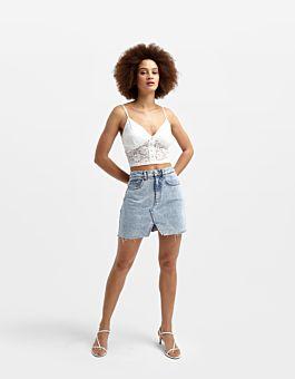 Top Corto In Pizzo Bianco