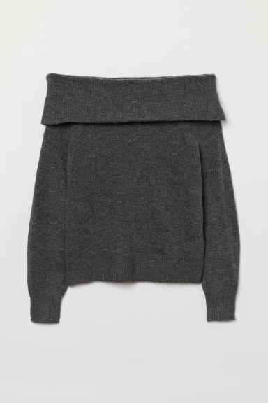 H & M - Pullover A Spalle Scoperte - Grigio